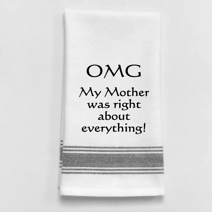 Wild Hare Designs White Tea Towel