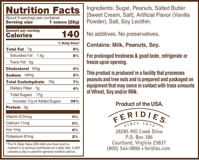 FERIDIES - Butter Toffee Peanuts