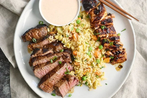 Hibachi Chicken & Steak Prepared Meal Delivery Raleigh with Dish to Door