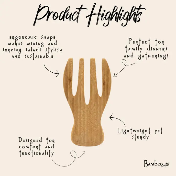 Bamboo Salad Hands Set
