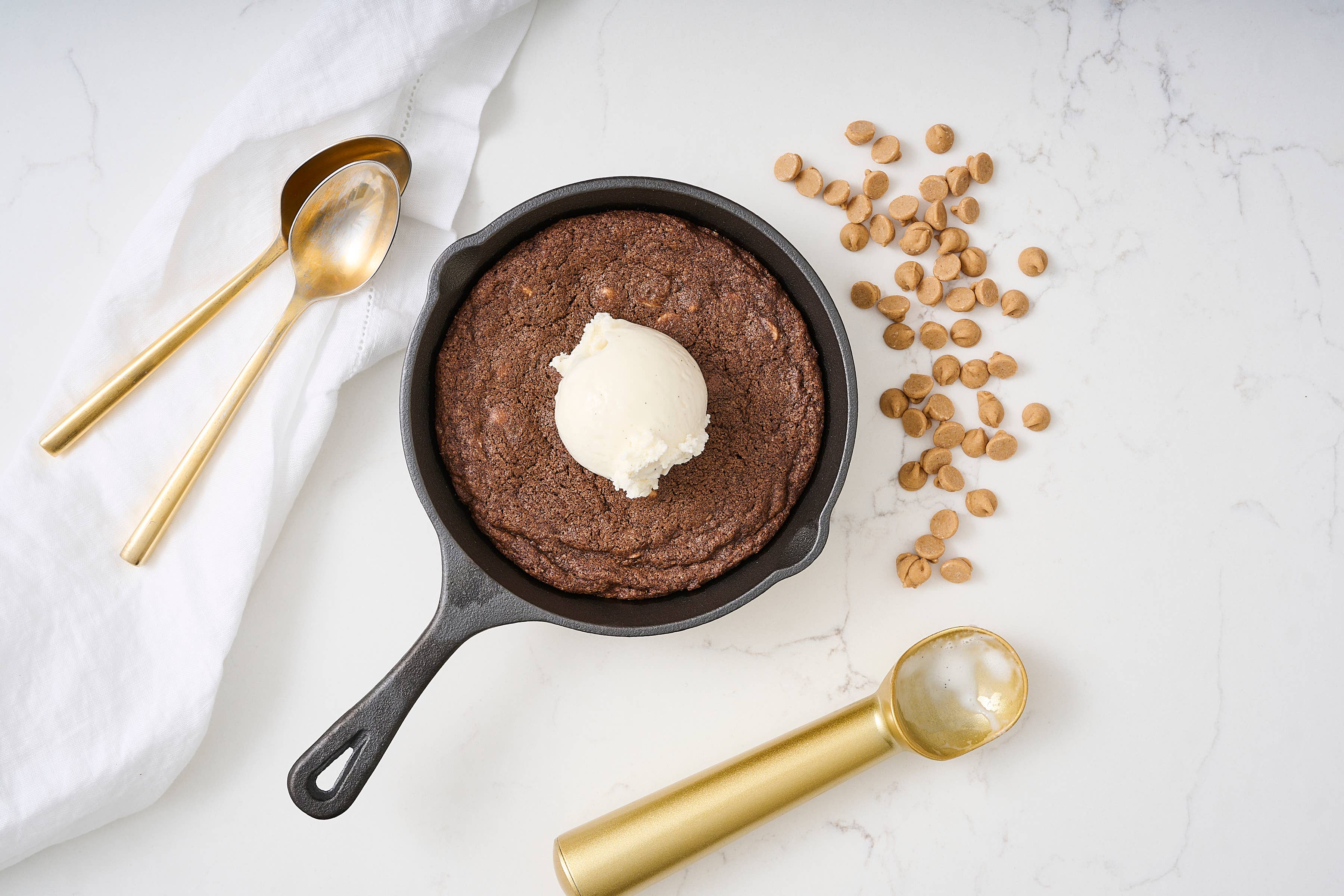 Chocolate Peanut Butter Cookie Skillet