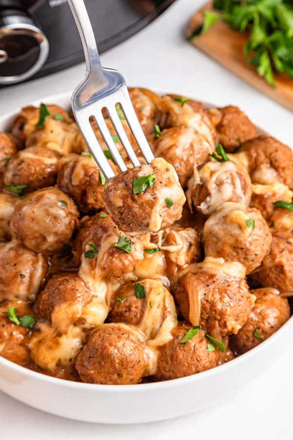 House Made French Onion Meatballs