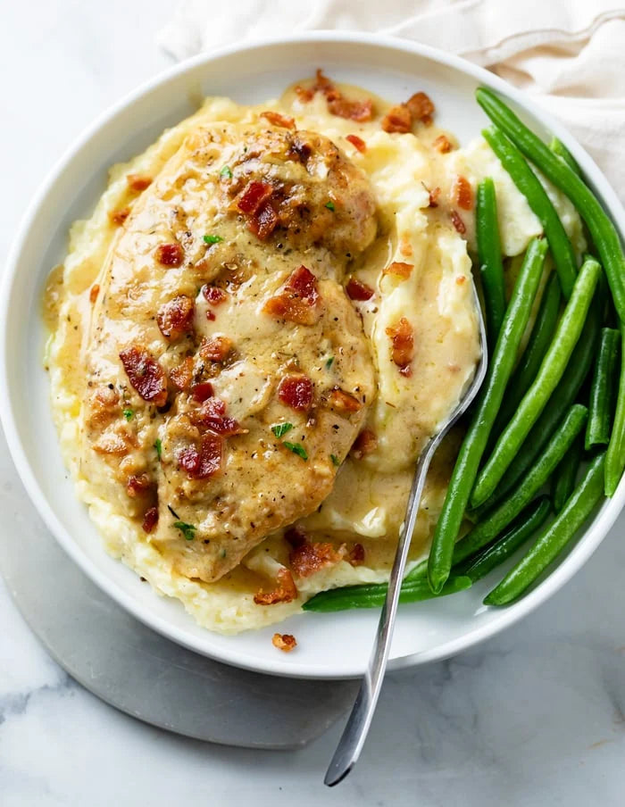 Pecan Crusted Chicken with Bourbon Cream Sauce