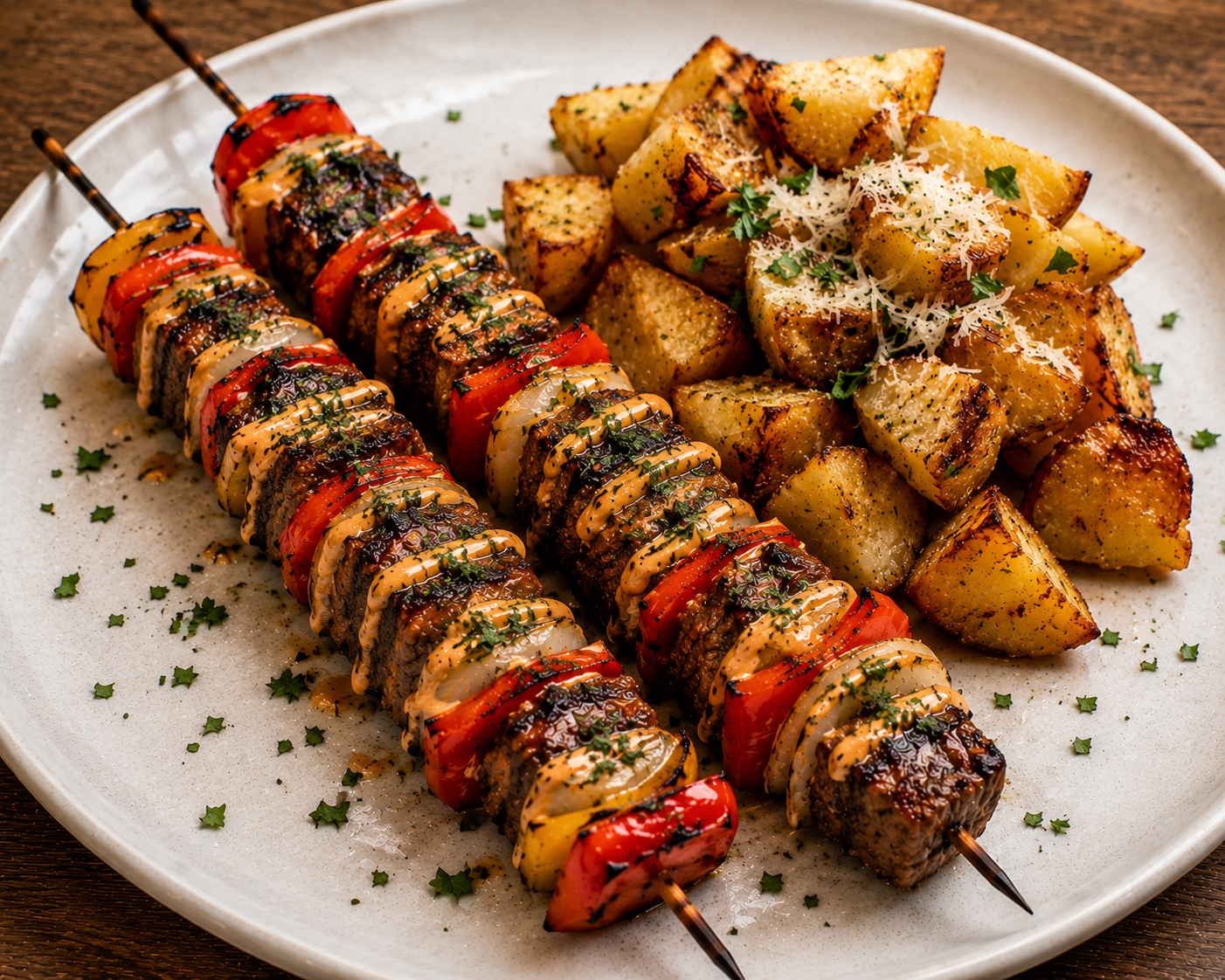 Calabrian Chili Steak Skewers