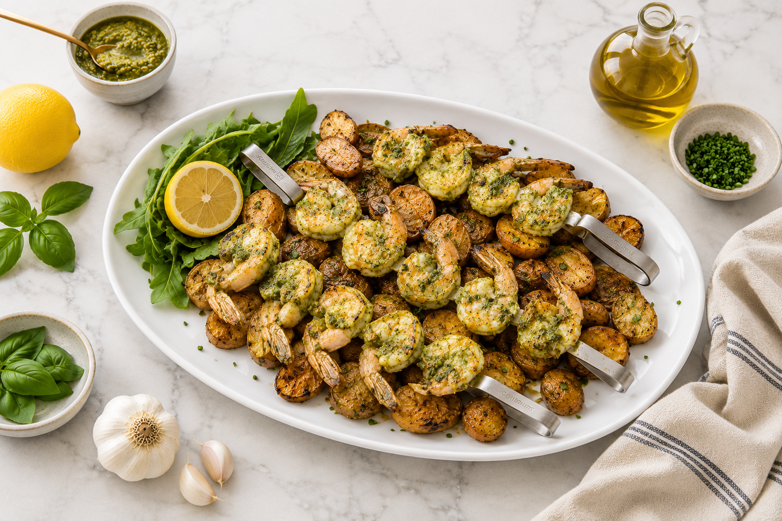 Pesto Grilled Shrimp